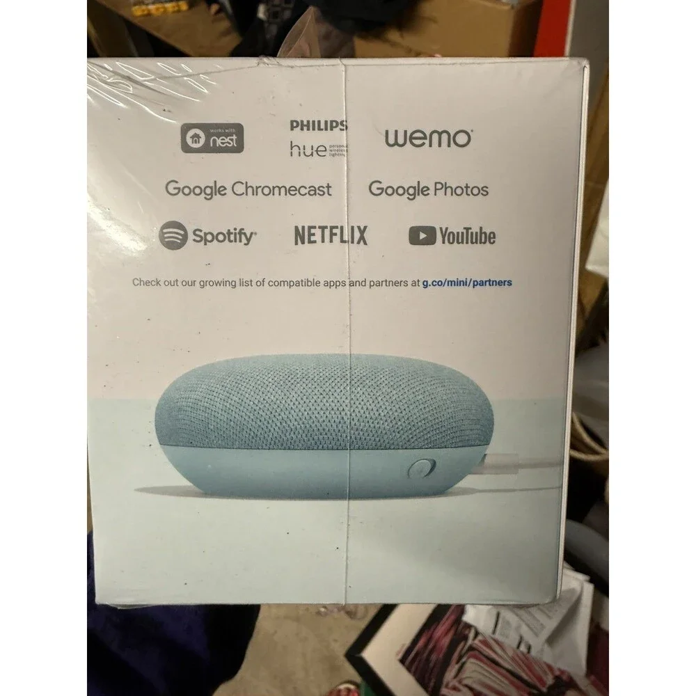 CM343 - Google Home Mini Smart Assistant Chalk GA00210-US NEW
